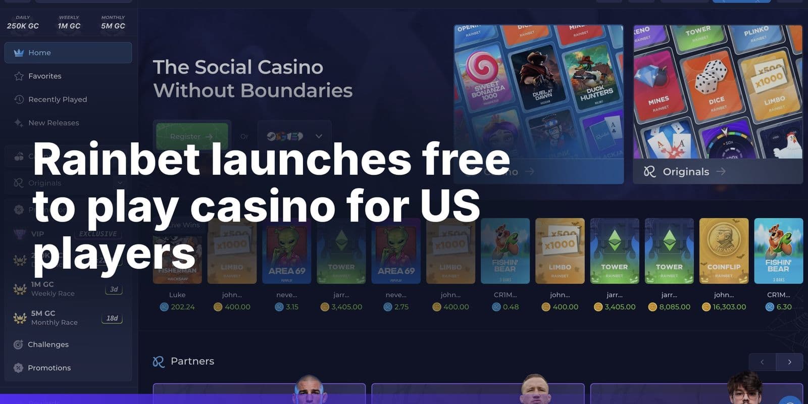 Rainbet Launches US Social Casino as Its Crypto Site Stays Off-Limits