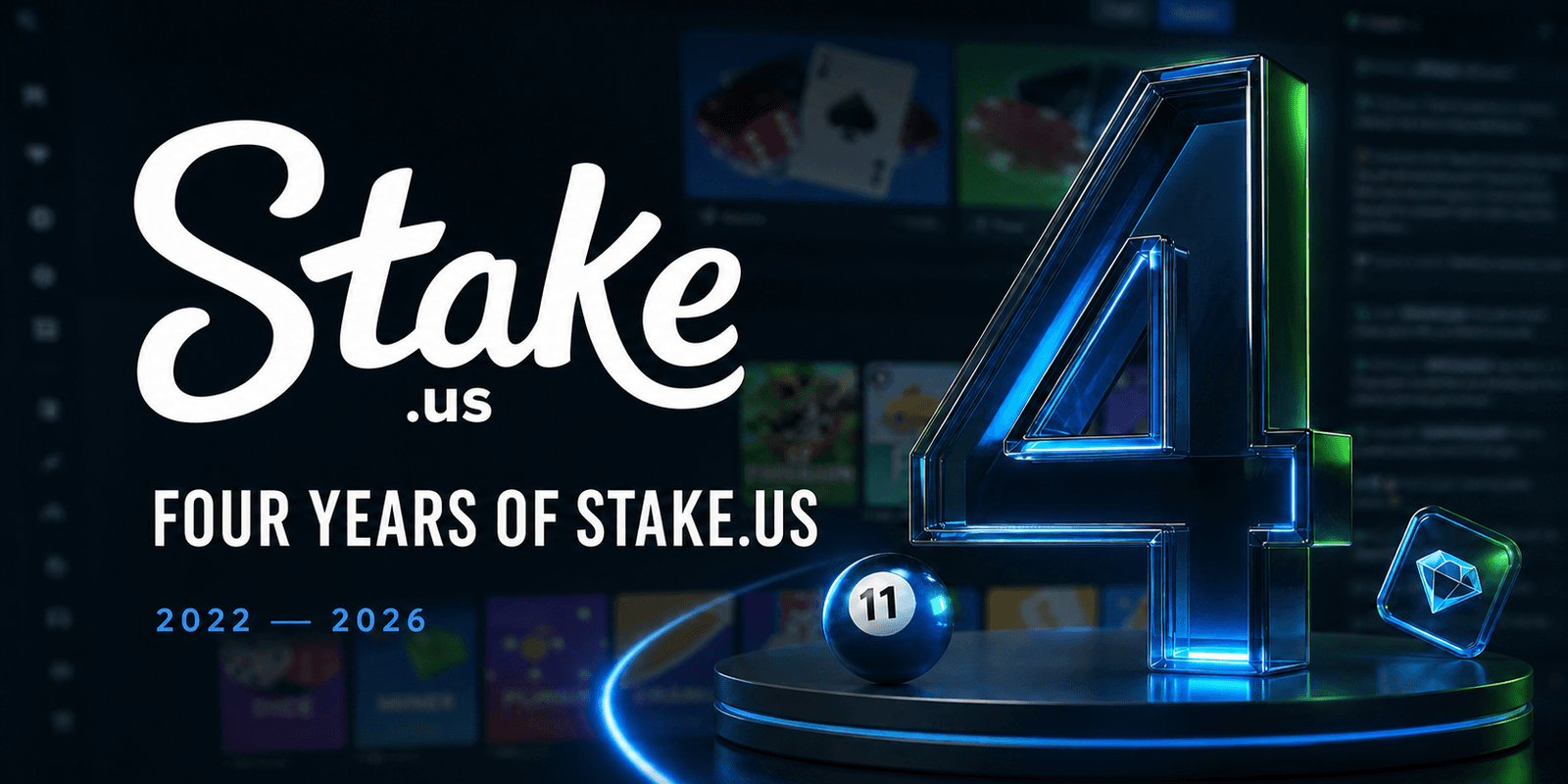 Stake.us Turns Four as Its Games Library Tops 2,000 Titles
