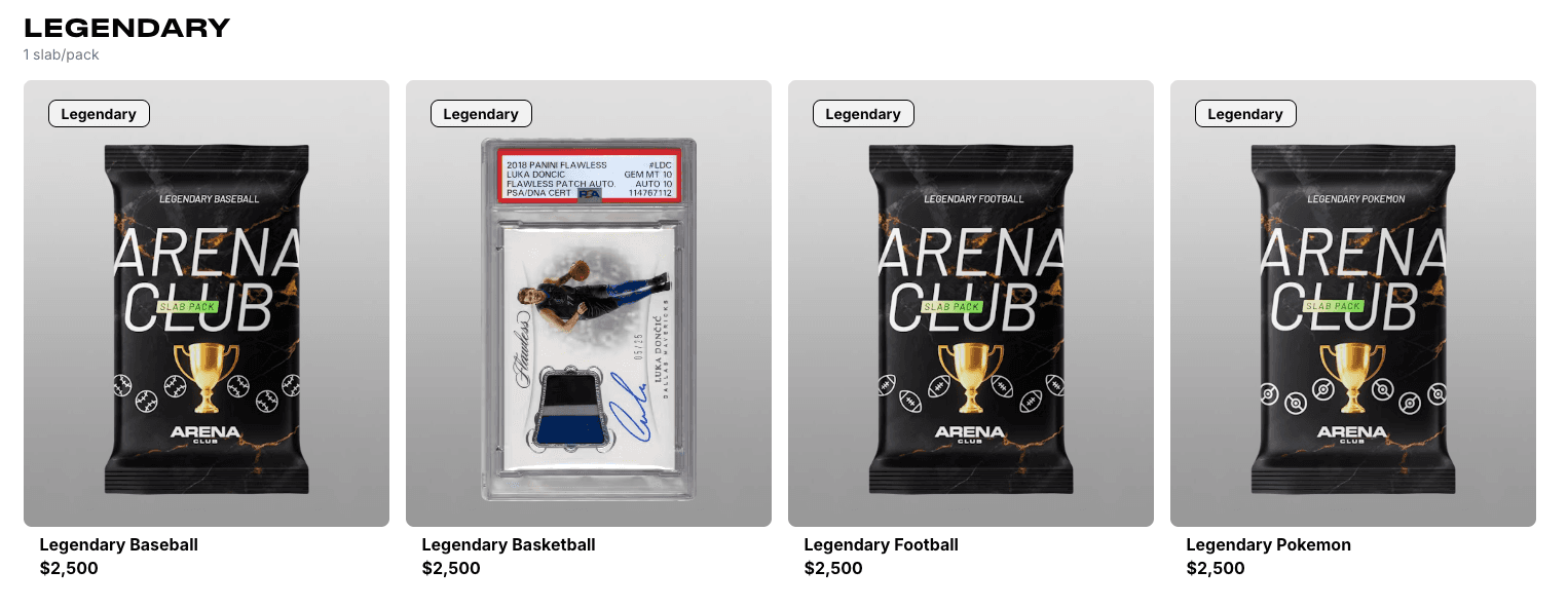 arena club packs