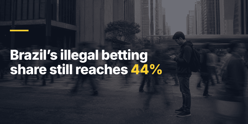 Header image: Brazil illegal betting share still reaches 44%