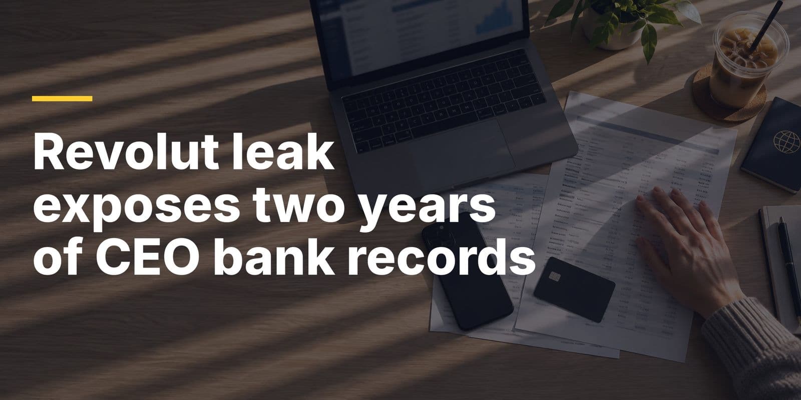 Header image (style 1): Gamdom CEO's Bank Statements Leaked in Revolut Extortion Breach
