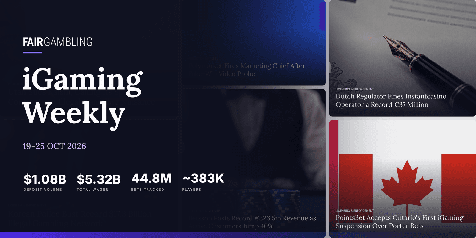 FairGambling iGaming Weekly, October 19–25