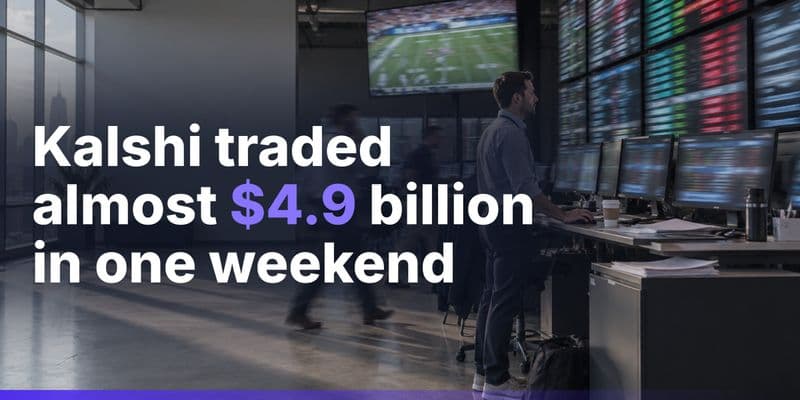 Kalshi Posts Record $4.9 Billion NFL Weekend, Driven by Parlays