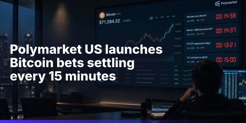 Polymarket US Adds Bitcoin Bets That Settle Every 15 Minutes