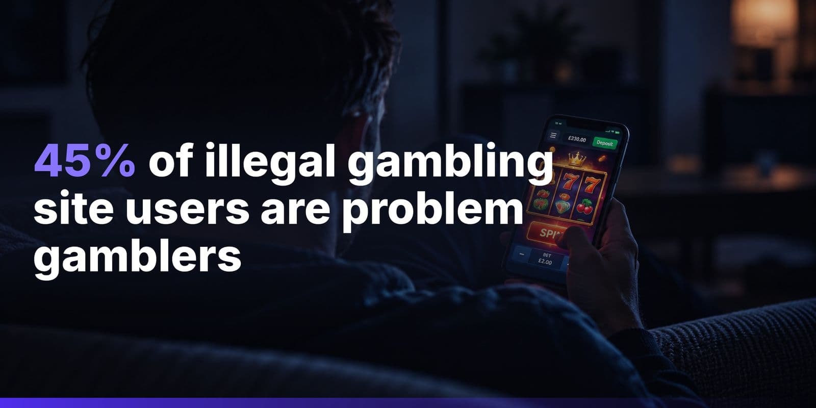 UK Gambling Commission Finds Problem Gambling in 45% of Illegal-Site Users